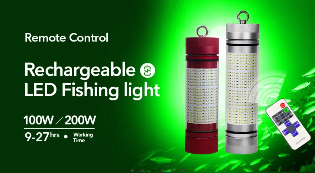 Green underwater fishing lights for professional use
